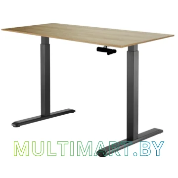 Стол для работы стоя ErgoSmart Manual Desk 1380x800x18 мм (дуб натуральный/черный)